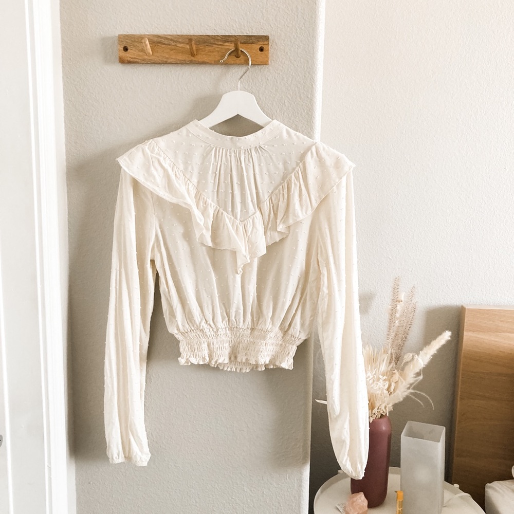 Adorable Ruffle Detailed Shirt | XS